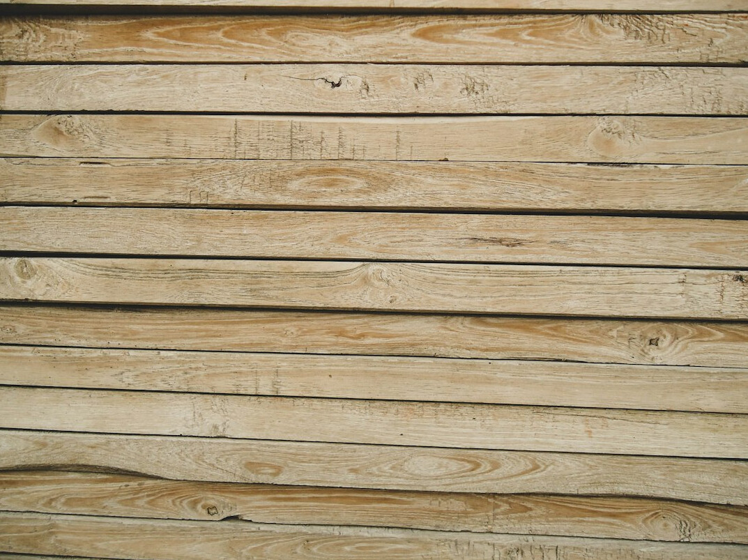 Close-up of natural oak wood interior paneling